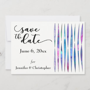 Save The Date Unique violet, rose, bleu moderne enregistrer la d