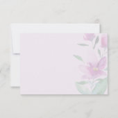Save The Date Uniquité Des Fleurs D'Aquarelle Violet (Dos)