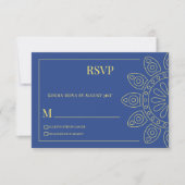 Save The Date Unity in Bloom Blue Response Card (Devant)