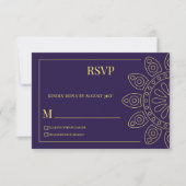 Save The Date Unity in Bloom Purple Response Card (Devant)