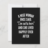 Save The Date Untitled designA Wise Woman Once Said I'm Outta (Devant)