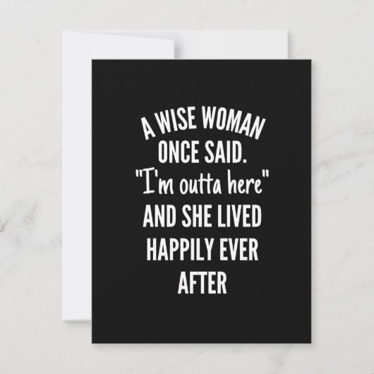 Save The Date Untitled designA Wise Woman Once Said I'm Outta (Devant)