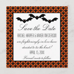 Save The Date Uptown Glam Bats Halloween Enregistrer la date Inv