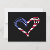 Save The Date USA Drapeau Coeur American Patriotic Army Forces M (Dos)