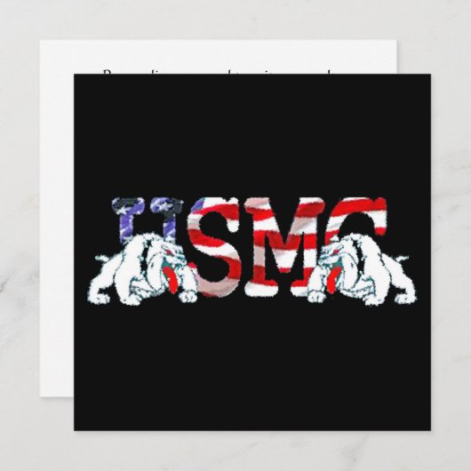 Save The Date USMC Chesty - Devil Dogs - OoRah ! (Devant / Derrière)