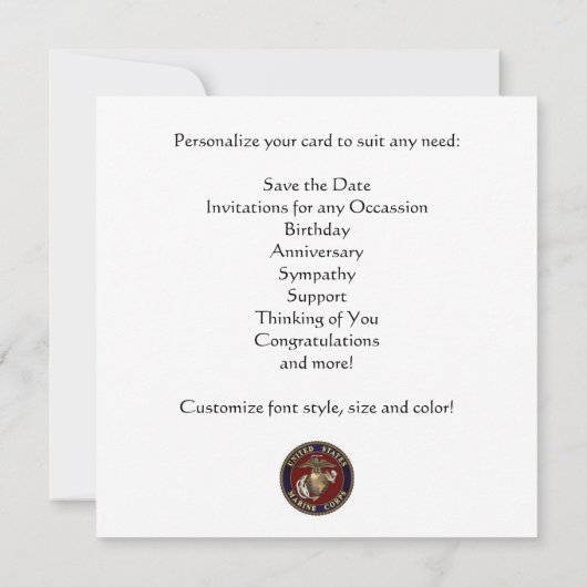 Save The Date USMC Chesty - Devil Dogs - OoRah ! (Dos)