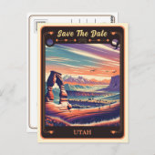 Save the date | Utah Invitation Briefkaart (Voorkant / Achterkant)