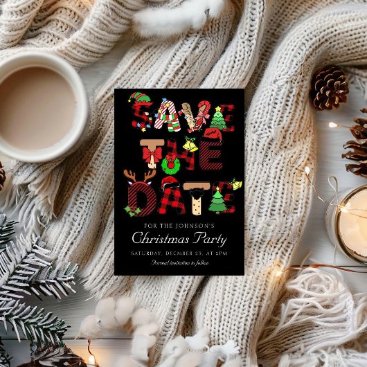 Save The Date Vacances Cocktail Société Noël