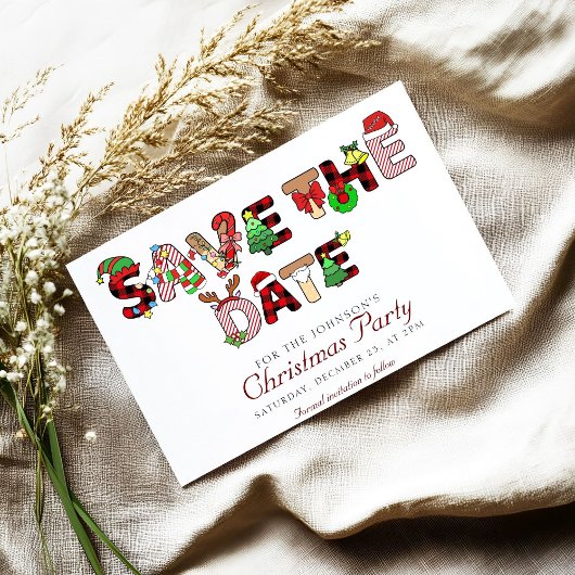 Save The Date Vacances Cocktail Société Noël