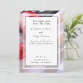 Save The Date Vaccinate Leave Quarantine Behind Mariage Roses (Debout devant)