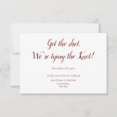 Save The Date Vaccination Attacher le mariage du noeud Enregistr (Devant)