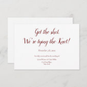 Save The Date Vaccination Attacher le mariage du noeud Enregistr (Devant / Derrière)