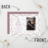 Save The Date Vaches lunaires | Doodles à main | Mariage