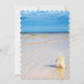 Save The Date Vagues de Plage Coquillage La Date (Dos)