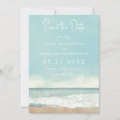 Save The Date Vagues de Plage Enregistrez la Date (Devant)