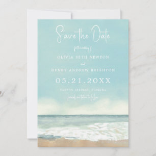 Save The Date Vagues de Plage Enregistrez la Date