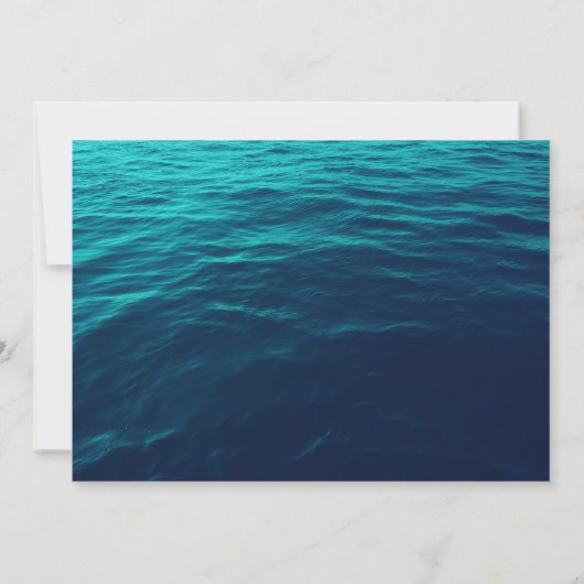 Save The Date Vagues turquoise géométrique Enregistrer la date (Dos)