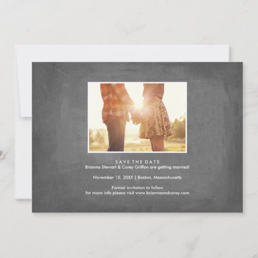 Save The Date Valentine Futur M. et Mme Photo Enregistrer la dat (Dos)