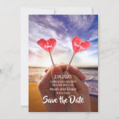 Save The Date Valintine Twin Flame Enregistrer les dates (Devant)