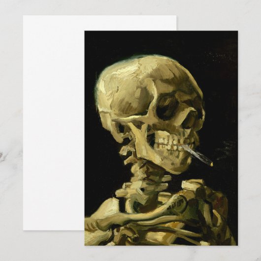 Save The Date Van Gogh Fumer du squelette (Devant / Derrière)