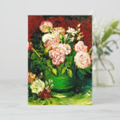 Save The Date Van Gogh Peonies et Roses (Debout devant)