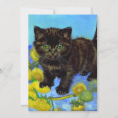 Save The Date Van Gogh Style Chat avec tournesol (Devant)