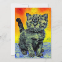 Van Gogh Style Chat Sunset Beach