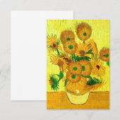 Save The Date Van Gogh Sunflowers (Devant / Derrière)