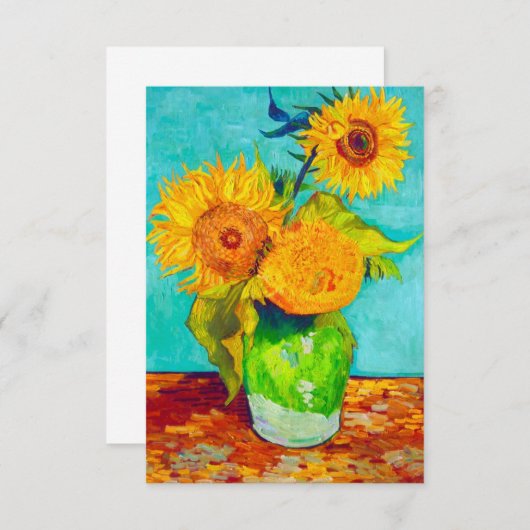 Save The Date Van Gogh Sunflowers (Devant / Derrière)