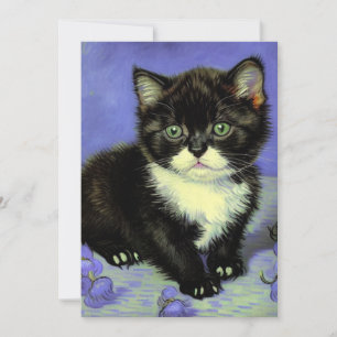 Save The Date Van Gogh Tuxedo Kitten