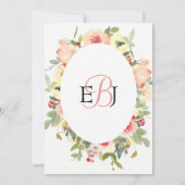 Save The Date Vanilla Blush Floral Wedding enregistrer la date (Dos)