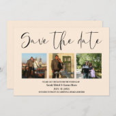 Save The Date Vanilla Couple Photos Mariage Enregistrer la date (Devant / Derrière)
