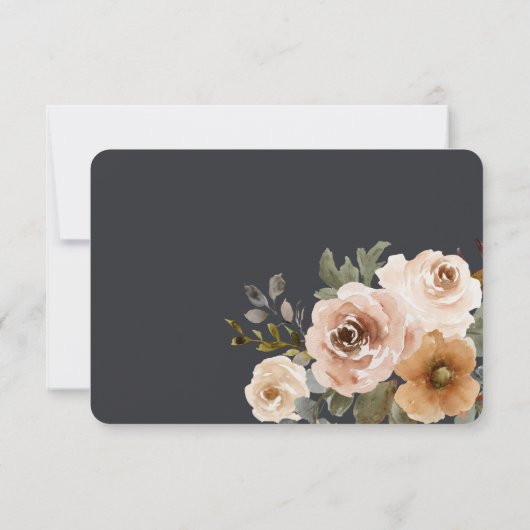 Save The Date Vanilla White Boho Rose Sage Mariage (Dos)