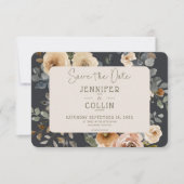 Save The Date Vanilla White Boho Rose Sage Mariage (Devant)