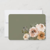 Save The Date Vanilla White Boho Rose Sage Mariage (Dos)