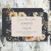 Save The Date Vanilla White Boho Rose Sage Mariage