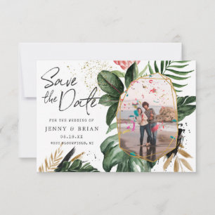 Save The Date Végétation estivale glamour Photo Enregistrer la