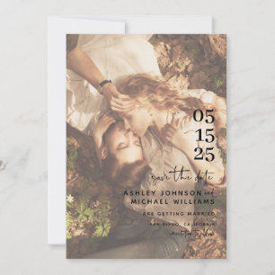 Save The Date Vellum Look Main Lettré Typographie Photo