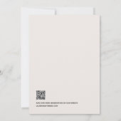 Save The Date Vellum Look QR Code Typographie Photo (Dos)