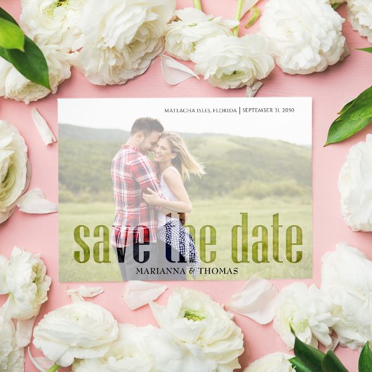 Save The Date Vellum moderne Simple Elegant Photo QR Code Site W