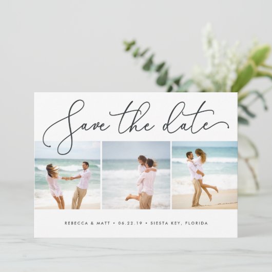 Save The Date Vent | Mariage sur la plage Enregistrer la photo d (Debout devant)