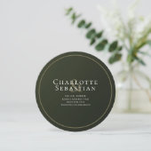 Save The Date Ventilateur botanique vert de mousse Élégant maria (Debout devant)