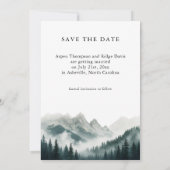 Save The Date Verdant Peaks Misty Forest Watercolor (Dos)