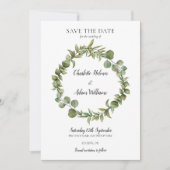 Save The Date Verdure Foliage Garland Mariage photo (Devant)