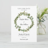 Save The Date Verdure Foliage Garland Mariage photo (Debout devant)