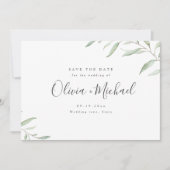 Save The Date Verdure minimale calligraphie simple enregistrer l (Devant)