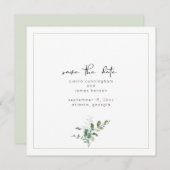 Save The Date Verdure minimaliste Mariage aquarelle (Devant / Derrière)