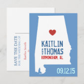 Save the Date - - Verenigde Staten Aankondigingskaart (Voorkant / Achterkant)