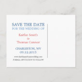 Save the Date -  - Verenigde Staten Aankondigingskaart (Achterkant)