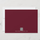 Save The Date Véritable Simplicité 4 | Bourgogne foncé | Mariage (Dos)